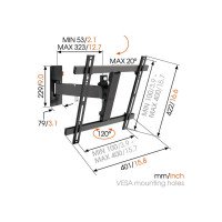 Крепления для дисплея Vogel's Professional WALL 2225 B (настенное 32-55 '') 