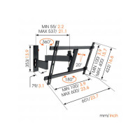 Крепления для дисплея Vogel's Professional WALL 3345 B (настенное 40-65 '') 